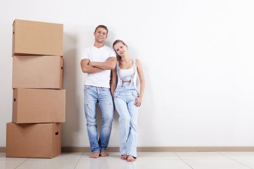 Removal van and moving team planning a Golders Green home move
