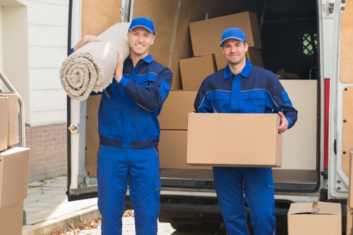 Commercial moving team planning a business relocation in Golders Green
