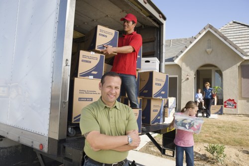 Professional movers handling a Golders Green flat relocation