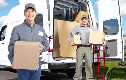 Packed household items ready for professional moving in Golders Green