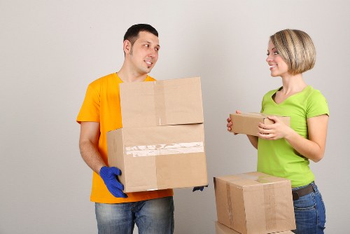 Office furniture and IT equipment prepared for a local commercial move